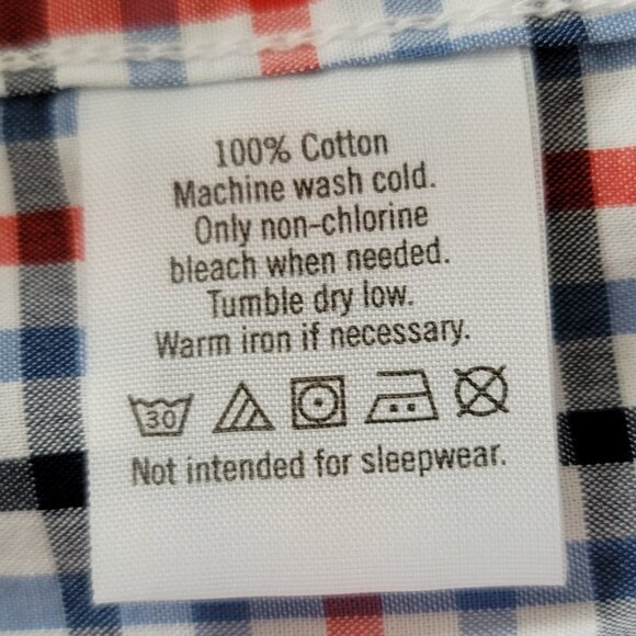 Janie and Jack boys Red White Blue Button Down Shirt Size 5, Nice Pre-Owned Cond - Picture 8 of 8